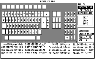 Keytable Editor atari screenshot